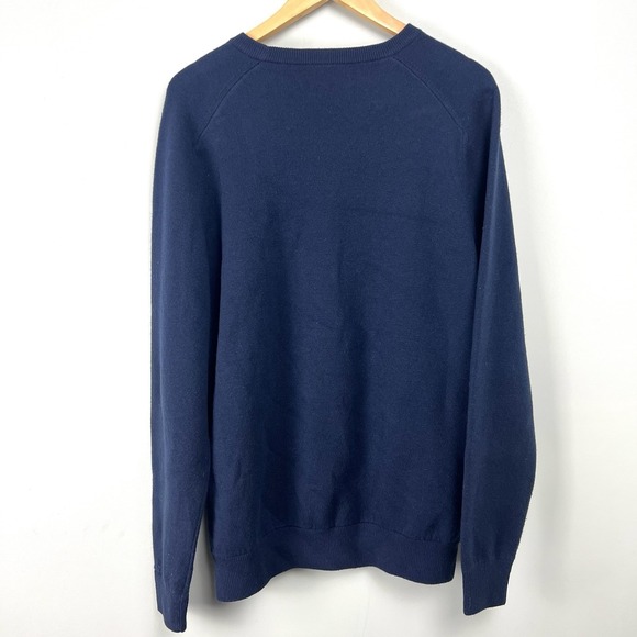 Mack Weldon Sweater Mens Large Navy Blue Tech Cashmere Merino Crewneck Knit - Picture 6 of 8